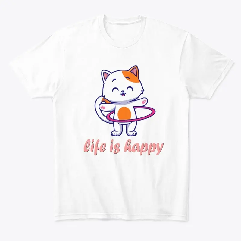 cat desing -live is happy