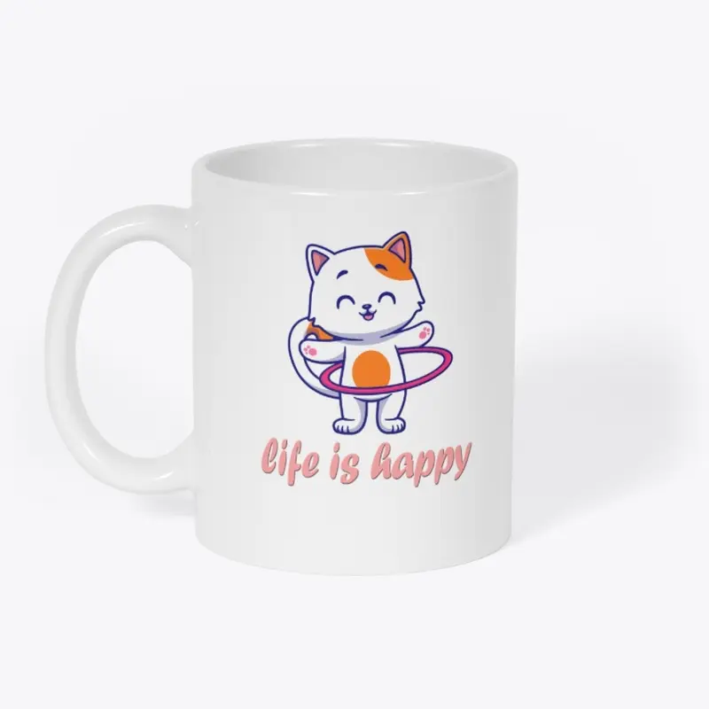 cat desing -live is happy