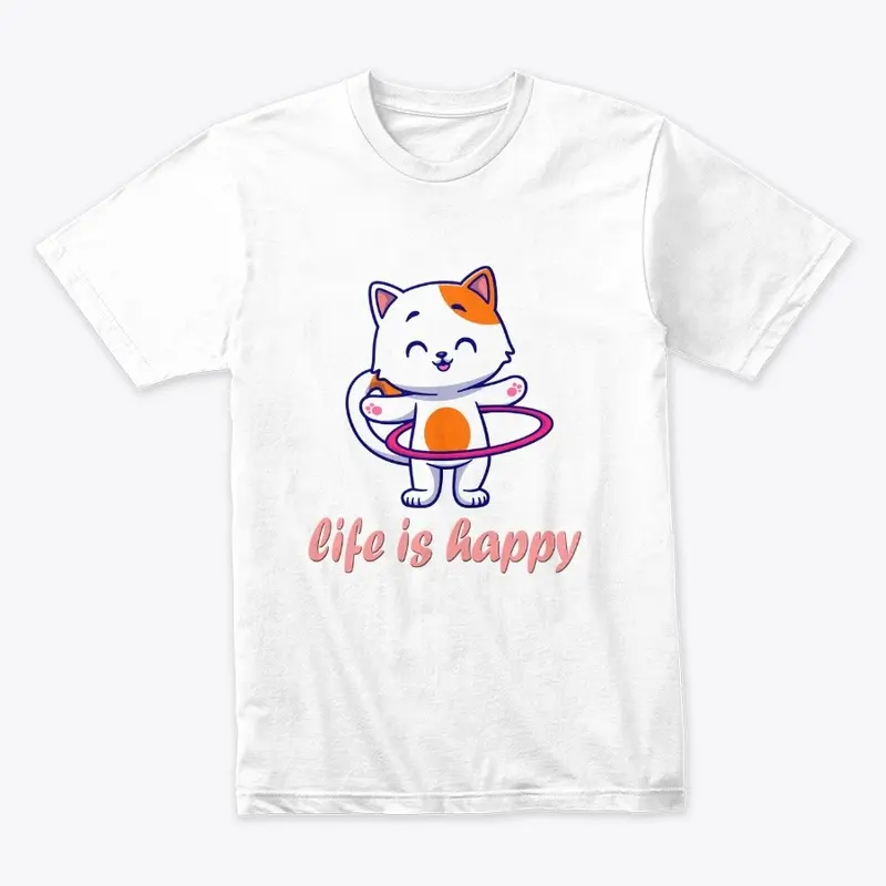 cat desing -live is happy