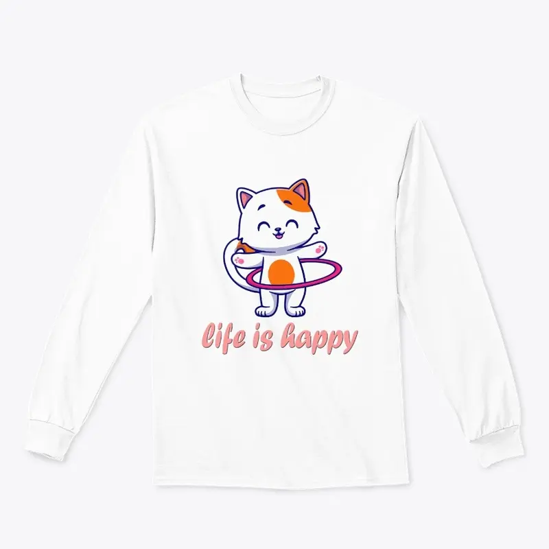 cat desing -live is happy